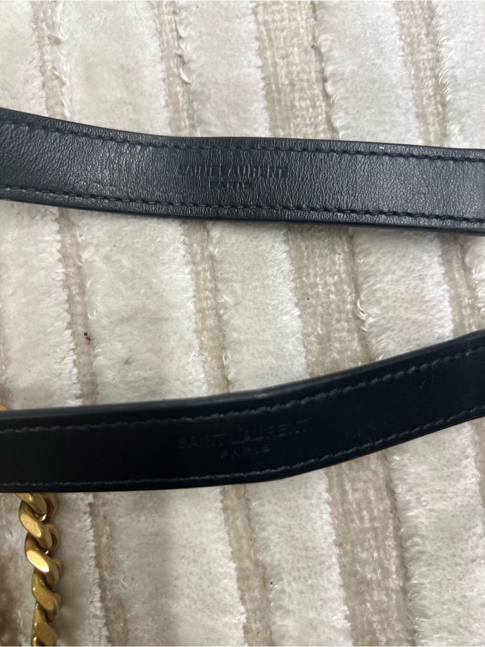 Saint Laurent Black Quilted Leather Shoulder Bag with Gold Hardware - Picture 4 of 8